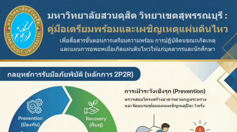 คู่มือเตรียมพร้อมและเผชิญเหตุแผนดินไหว