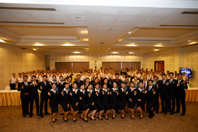 สาขาวิชาธุรกิจการบิน โรงเรียนการท่องเที่ยวและการบริการ จัดกิจกรรมโครงการปฐมนิเทศและสานสัมพันธ์สร้างอัตลักษณ์ฯ