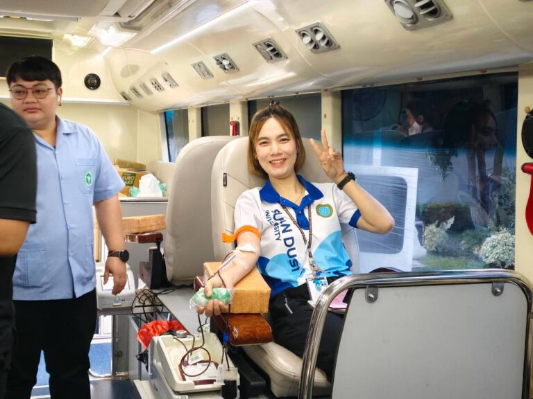 กองบริการนักศึกษา วิทยาเขตสุพรรณบุรี จัดกิจกรรมบริจาคโลหิต “ต่อชีวิตเพื่อนมนุษย์”