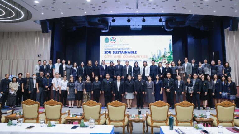 วิทยาเขตสุพรรณบุรี เข้าร่วมกิจกรรมเสวนาความยั่งยืน ครั้งที่ 7 (Sustainability in Action: SDGs in SDU’s Path to the Future) ภายใต้หัวข้อ “SDU Sustainable City and Communities”